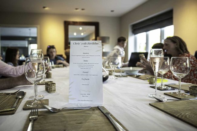 Group celebration dining