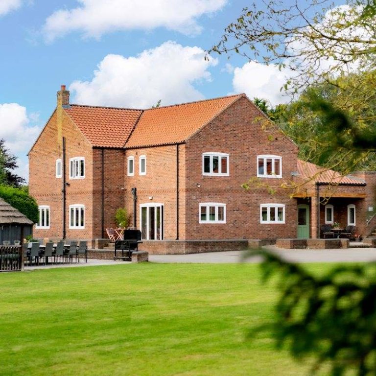 House from in the garden with patio