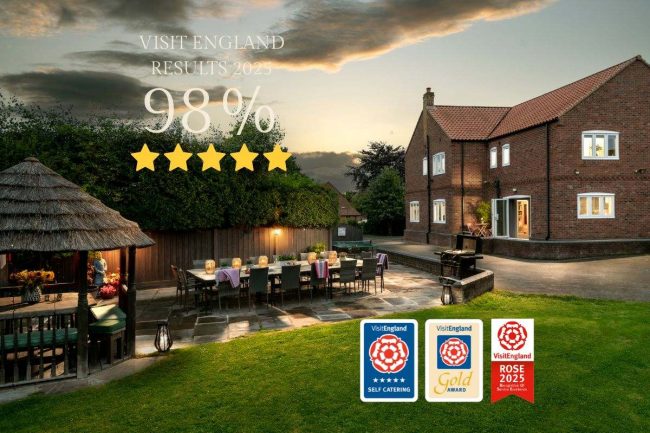 Visit England Quality Assessment 98% rating for West Acre holiday home
