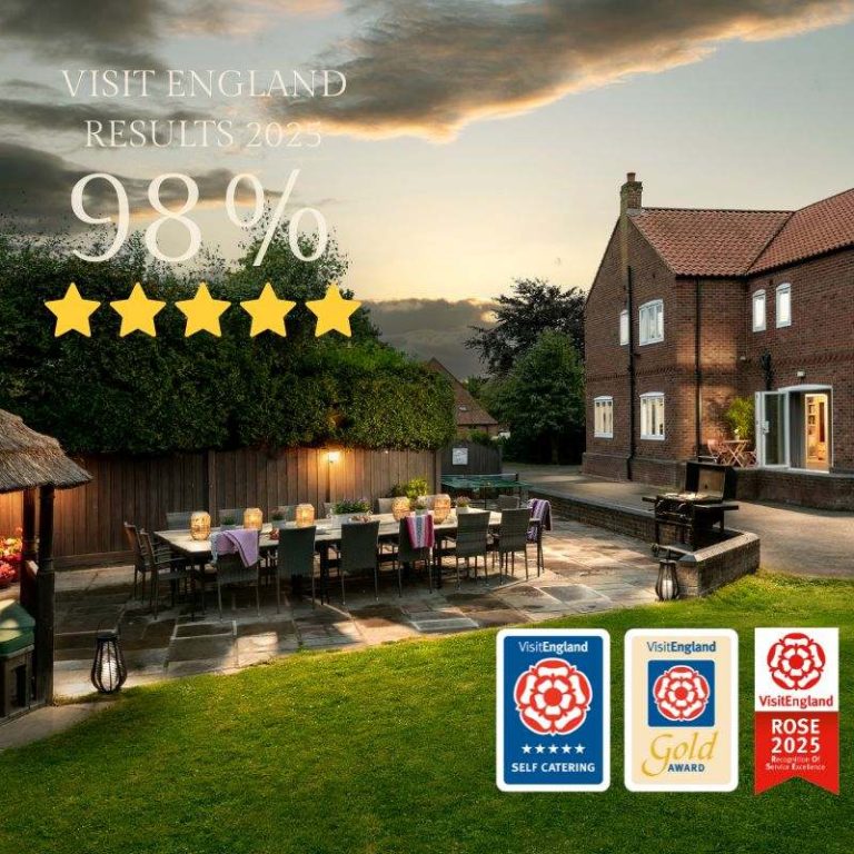Visit England Quality Assessment 98% rating for West Acre holiday home